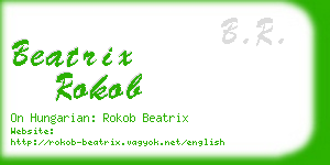 beatrix rokob business card